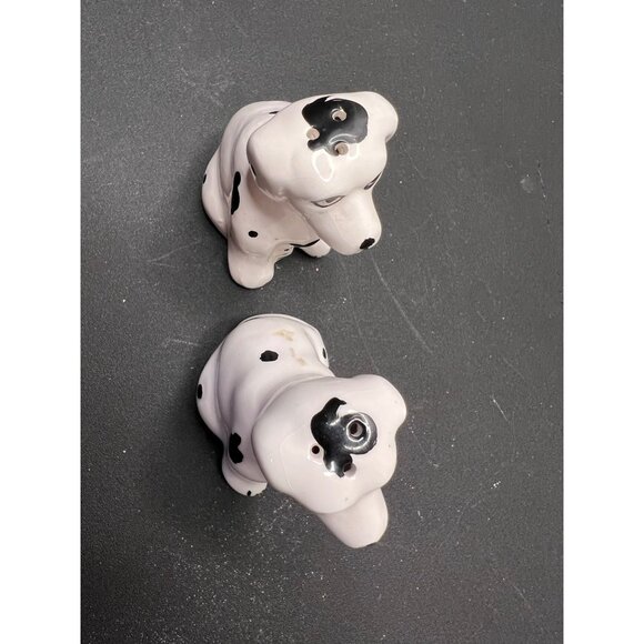 Ceramic Dalmatian Dog Salt & Pepper Shakers VTG Collectible Gift Kitchen Decor - Picture 6 of 11